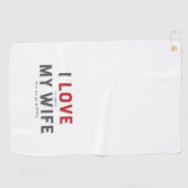 妻おもしろいが好きだ ゴルフタオル (横)