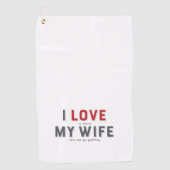 妻おもしろいが好きだ ゴルフタオル (正面)