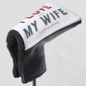 妻おもしろいが好きだ ゴルフヘッドカバー (3/4 正面)