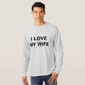 妻おもしろいが長袖する時は好きだ Tシャツ (正面フル)