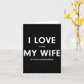 妻おもしろいに許されたスノーボードが大好き カード (黄色い花)