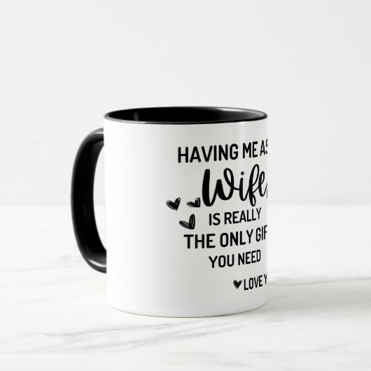 妻おもしろいへのユーモアのバレンタインデー | For Her マグカップ (正面左)