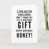 妻おもしろいへの皮肉ハッピーバースデー カード (正面)