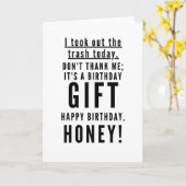 妻おもしろいへの皮肉ハッピーバースデー カード (黄色い花)