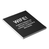 妻おもしろいタイポグラフィ妻 ノートパッド (アングル)