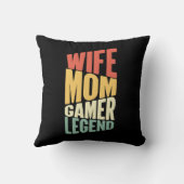 妻おもしろい母ゲーマーワードアート クッション (裏面)
