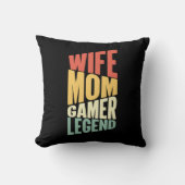妻おもしろい母ゲーマーワードアート クッション (正面)