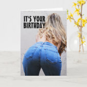 妻おもしろい用誕生日カード カード (黄色い花)