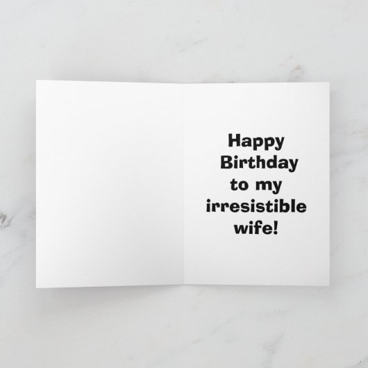 妻おもしろい用誕生日グリーティングカード カード (内部)
