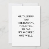 妻おもしろい用陶器記念日カード 招待状 (正面)