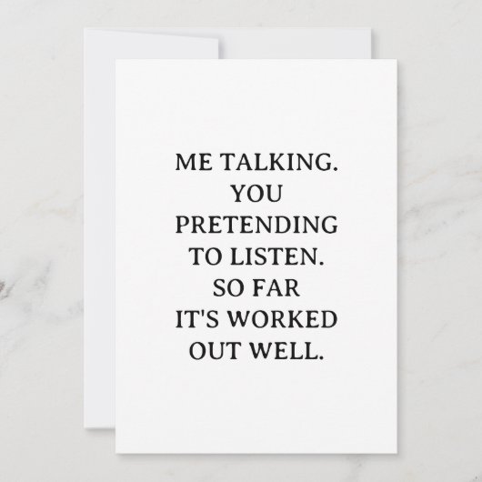 妻おもしろい用陶器記念日カード 招待状 (正面)