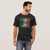 妻おもしろい達飲Matter St Pattys Ireland Flag Wo Tシャツ (正面フル)