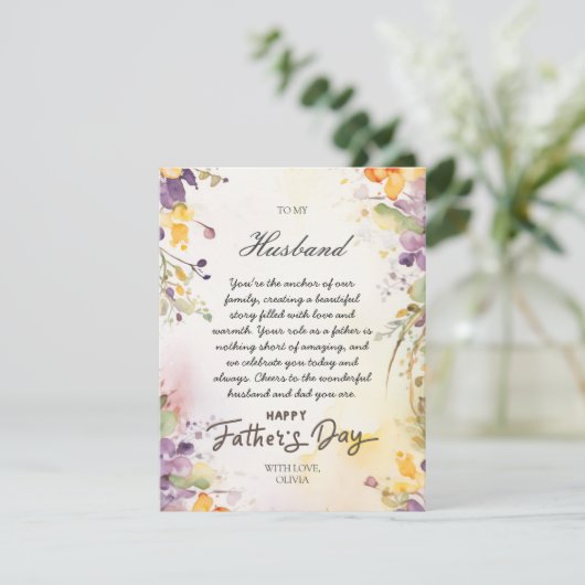 妻からの夫の父の日のカード写真 シーズンカード (スタンド正面)