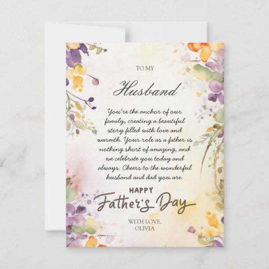 妻からの夫の父の日のカード写真 シーズンカード (正面)