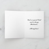 妻からの夫への幸せな父の日 カード (内部)