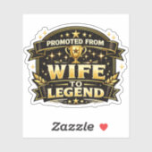 妻から伝説へ昇進 おもしろ離婚ステッカー シール (シート)
