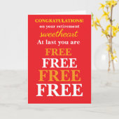 妻から夫への引退おめでとう カード (黄色い花)