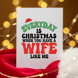 妻から夫への面白いクリスマスカード シーズンカード