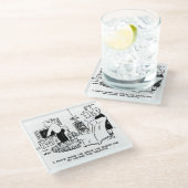 妻がテレビのリモコンを隠す ガラスコースター (アングル)