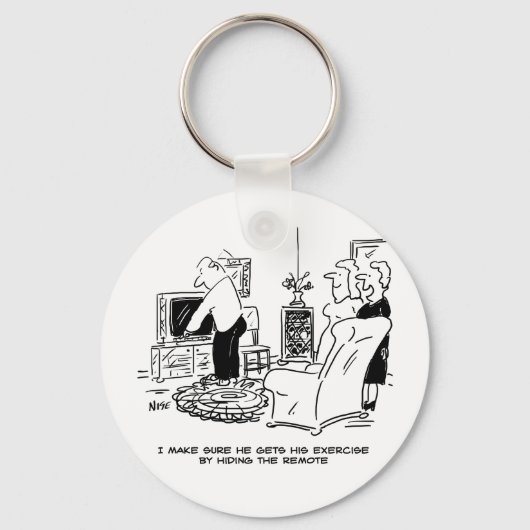 妻がテレビのリモコンを隠す キーホルダー (正面)