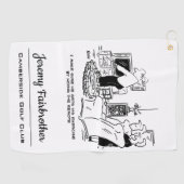 妻がテレビのリモコンを隠す ゴルフタオル (横)