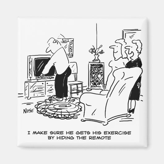 妻がテレビのリモコンを隠す マグネット (正面)