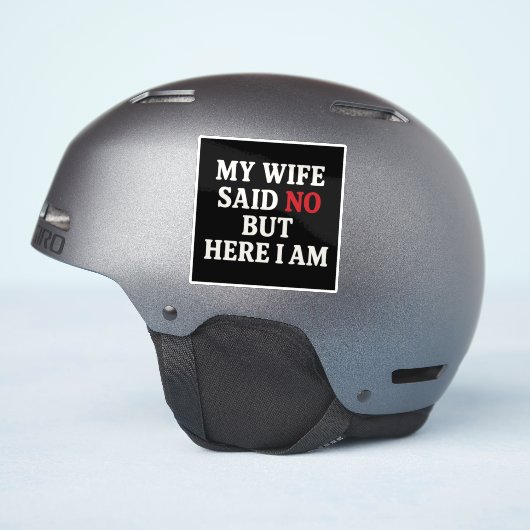 妻がノーと言った シール (ヘルメット側面)