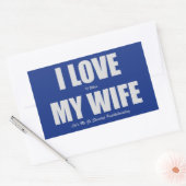 妻がパドルボーディングに行かせてくれると大好き 長方形シール (封筒)