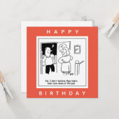 妻がパブ信じにビール販売の漫画を持っていない カード (正面/裏面インサイチュ)