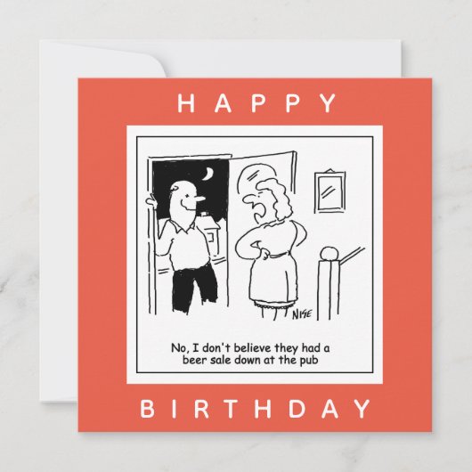 妻がパブ信じにビール販売の漫画を持っていない カード (正面)