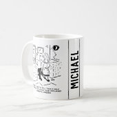 妻が交通管理者として通りを歩く コーヒーマグカップ (正面左)