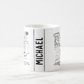 妻が交通管理者として通りを歩く コーヒーマグカップ (中央)