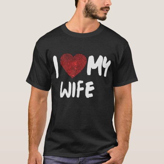 妻が大好きです Tシャツ (正面)