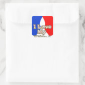 「妻が大好き」アートプリント スクエアシール (バッグ)