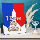 「妻が大好き」アートプリント フォトプラーク (側面)