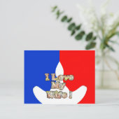 「妻が大好き」アートプリント ポストカード (スタンド正面)