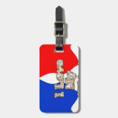 「妻が大好き」アートプリント ラゲッジタグ (正面縦)