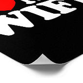 妻が好きな夫のためのハート型の面白いプレゼント ポスター (角)
