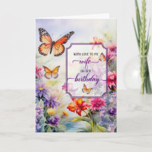 妻が彼女の誕生日の明るいワイルドフラワーガーデン