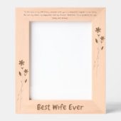 妻が愛最高のするメッセージValentinesギフト木製 レーザー彫刻フレーム (正面)