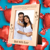 妻が愛最高のするメッセージValentinesギフト木製 レーザー彫刻フレーム