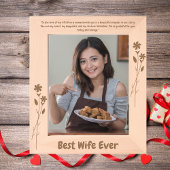 妻が愛最高のするメッセージValentinesギフト木製 レーザー彫刻フレーム