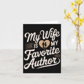 妻が私のお気に入りの作家 - バレンタインギフト カード (黄色い花)