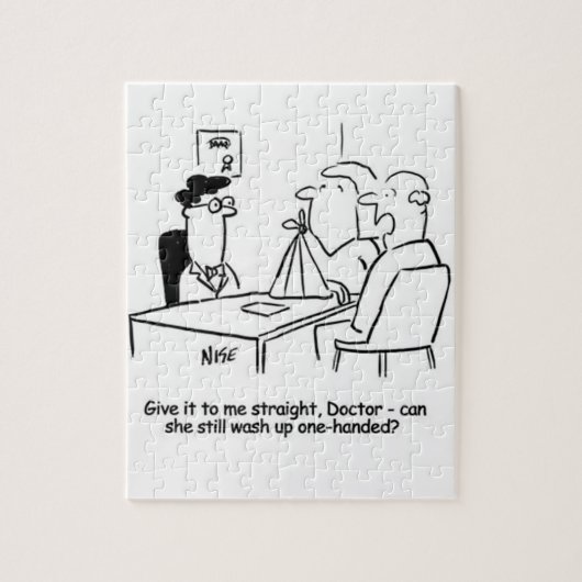 妻が腕をスリングで割る ジグソーパズル (縦)