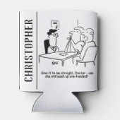 妻が腕をスリングで割る 缶クーラー (裏面)