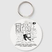 妻が通りを歩く。漫画おもしろい キーホルダー (正面)