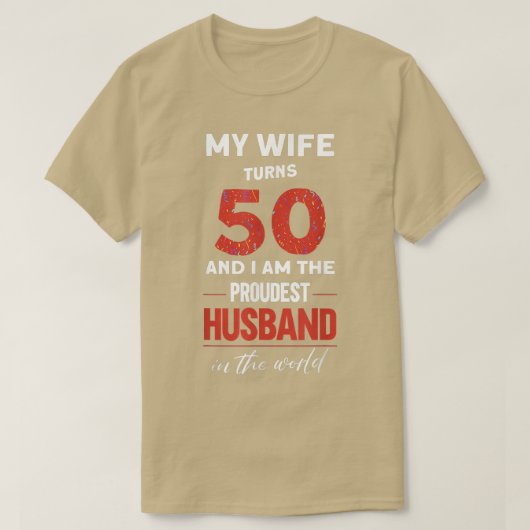 妻が50人の夫を世誇りを持ったの中に生まれ変える Tシャツ (デザイン正面)