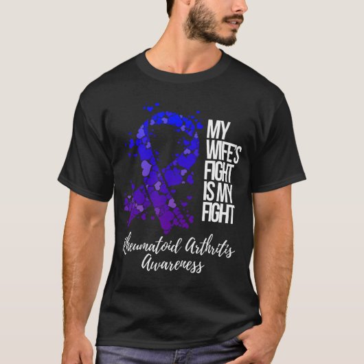 妻との戦いは関節リウマチAwの戦いだ Tシャツ (正面)