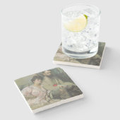 妻との自画像（Frantisek Kupka著） ストーンコースター (横)