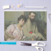 妻との自画像(Frantisek Kupka著) 薄葉紙 (クラフト)